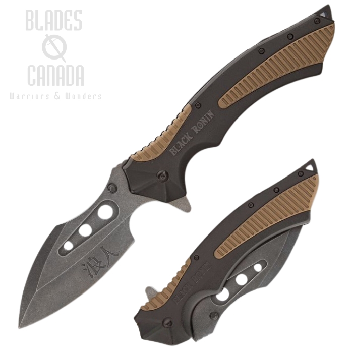UC Black Ronin Tsunami Folding Knife, Stainless, Assisted Opening, UC3407